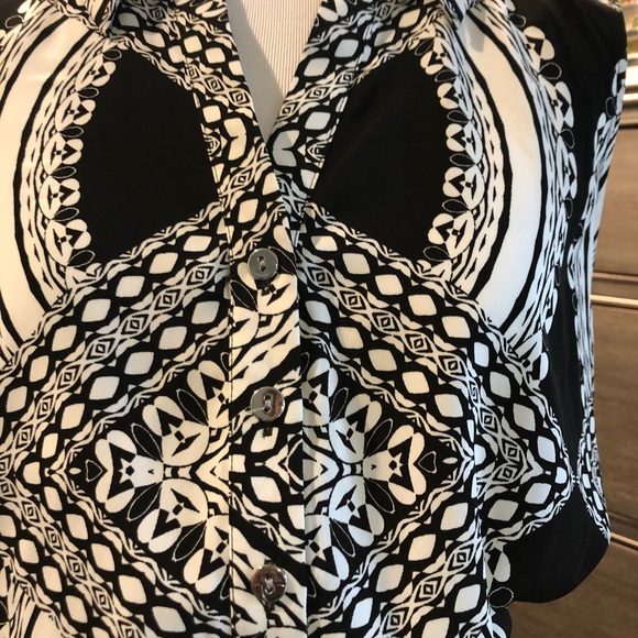 Black and white print dress - Picture 2 of 2
